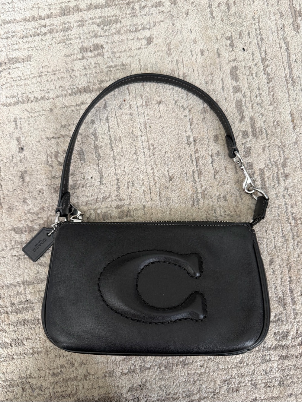 Coach Nolita 19 Leather C Logo Silver/Black
